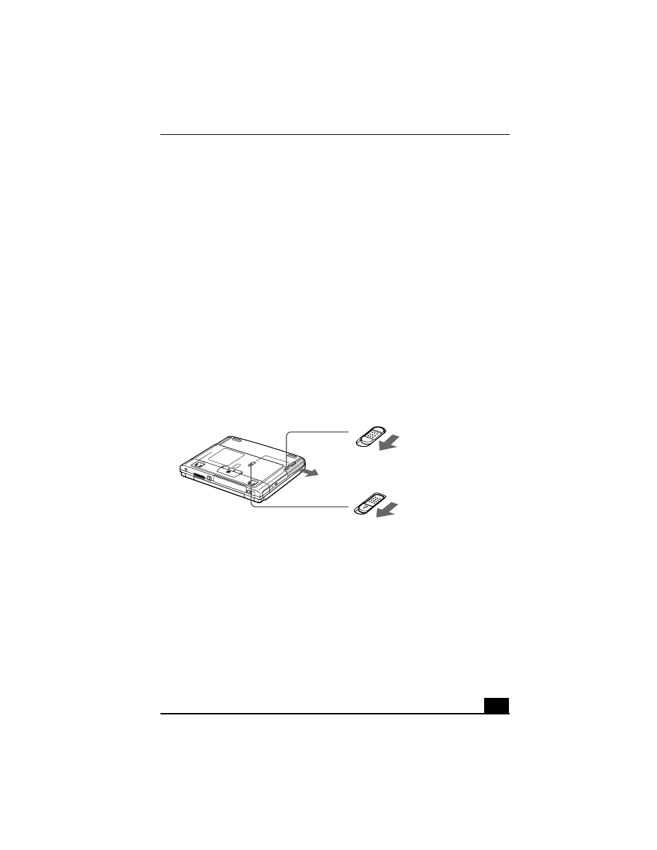 To remove the second battery pack | Sony PCG-FXA32 User Manual | Page 31 / 114