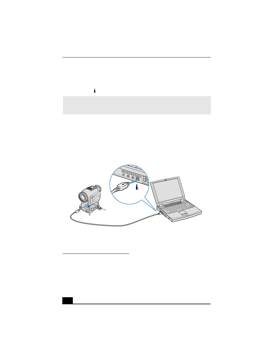 Connecting an i.link device, To connect a digital video camera recorder | Sony PCG-FXA32 User Manual | Page 54 / 114