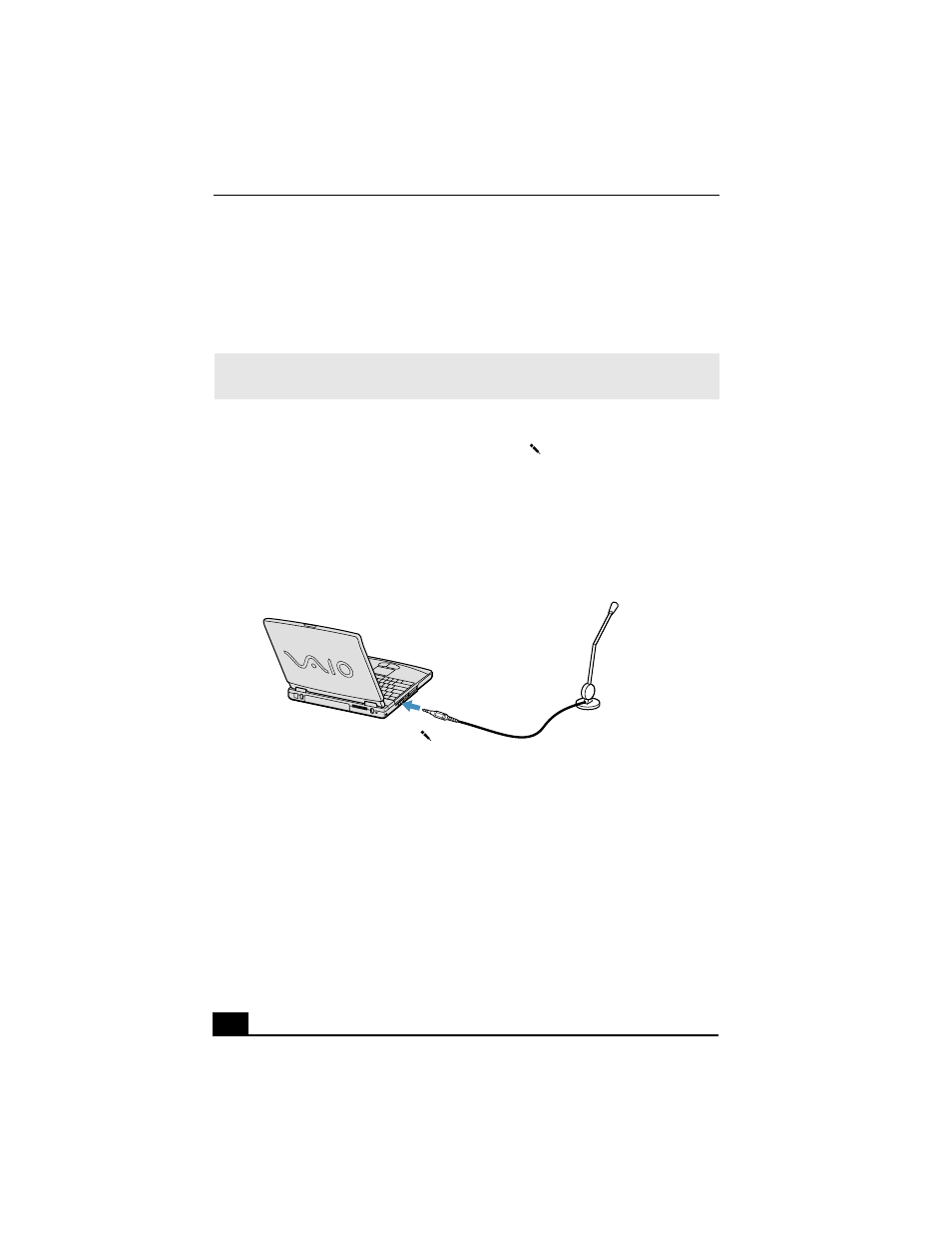 Connecting an external microphone, To connect an external microphone | Sony PCG-FXA32 User Manual | Page 58 / 114