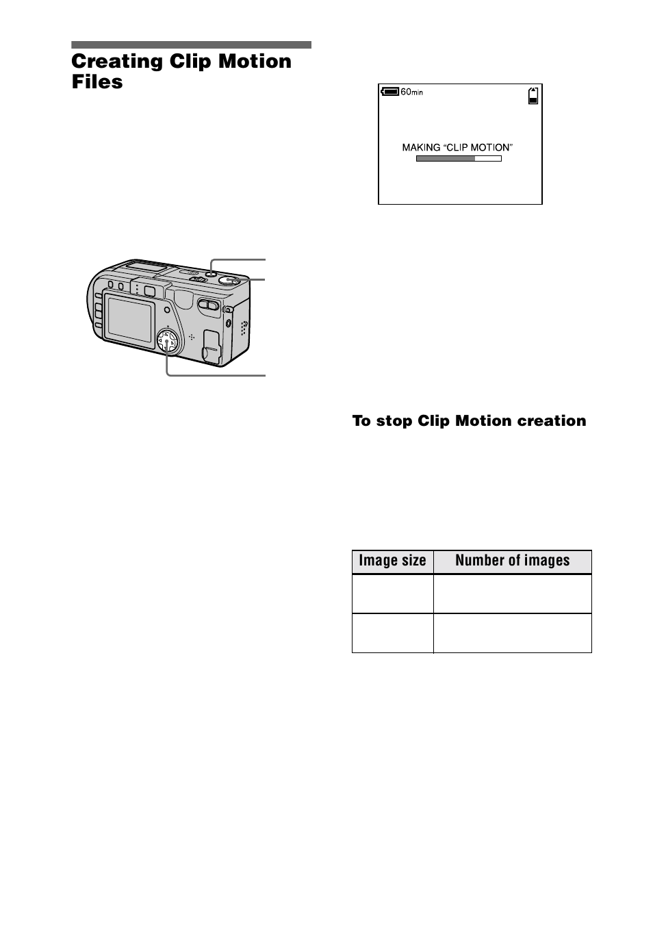 Creating clip motion files, 40 creating clip motion files | Sony DSC-P1 User Manual | Page 40 / 72