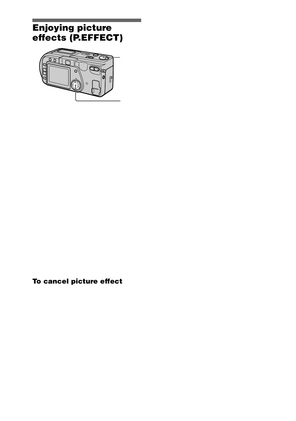 Enjoying picture effects (p.effect), Enjoying picture effects, P.effect) | 46 enjoying picture effects (p.effect) | Sony DSC-P1 User Manual | Page 46 / 72