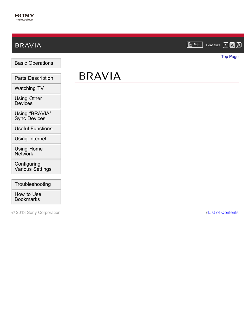 Sony XBR-65X850A User Manual | 249 pages