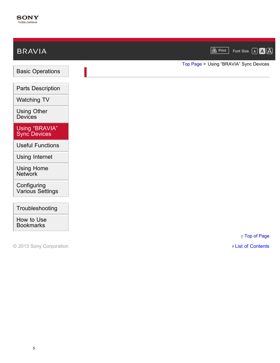 Using “bravia” sync devices, Using “bravia, Sync devices | Sony XBR-65X850A User Manual | Page 11 / 249