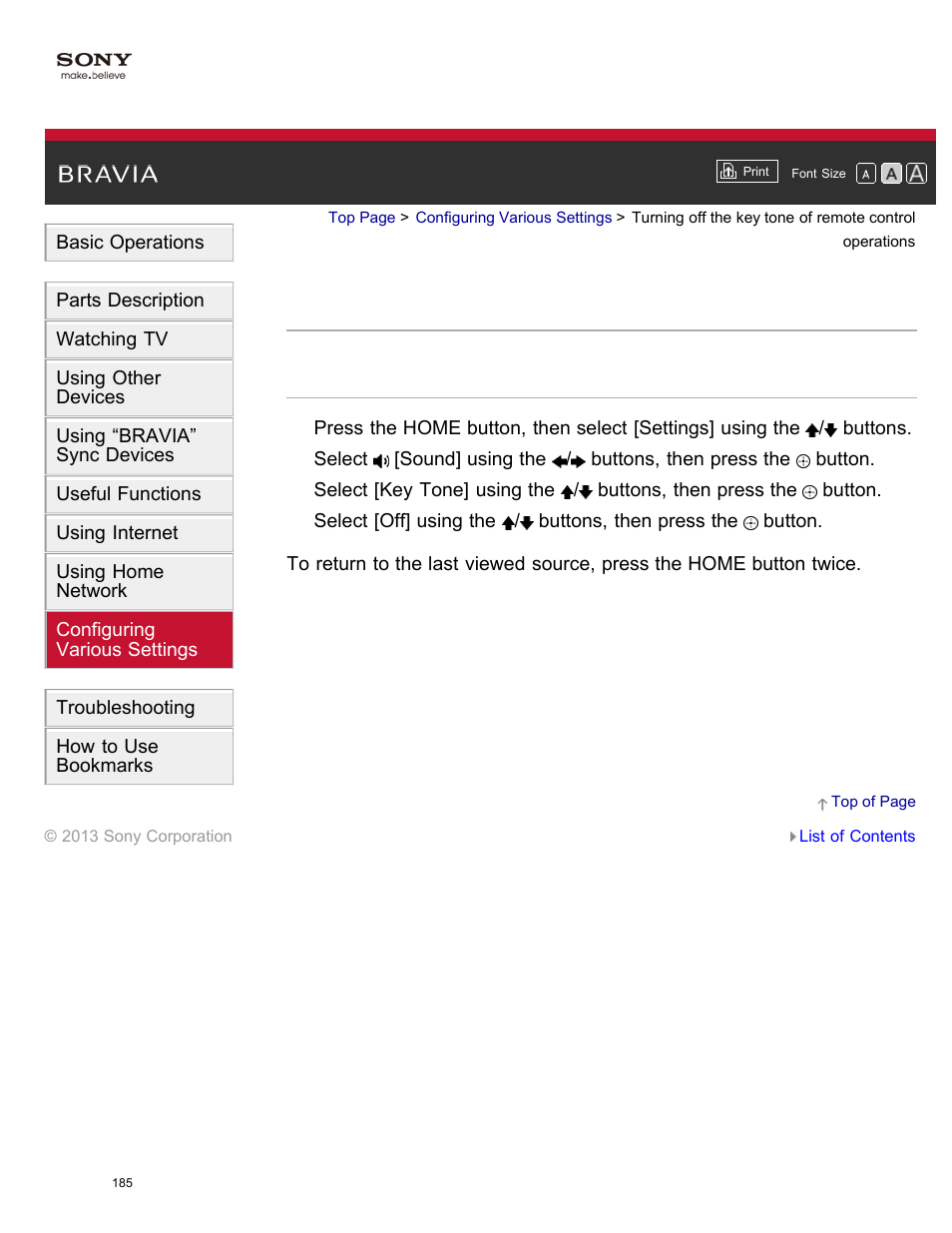 Sony XBR-65X850A User Manual | Page 191 / 249