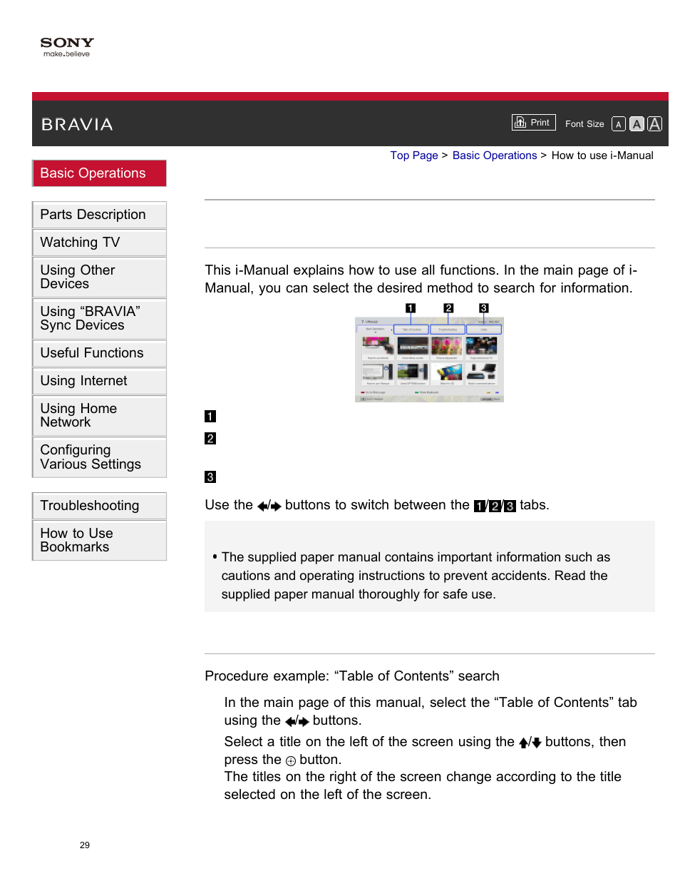 How to use i-manual | Sony XBR-65X850A User Manual | Page 35 / 249