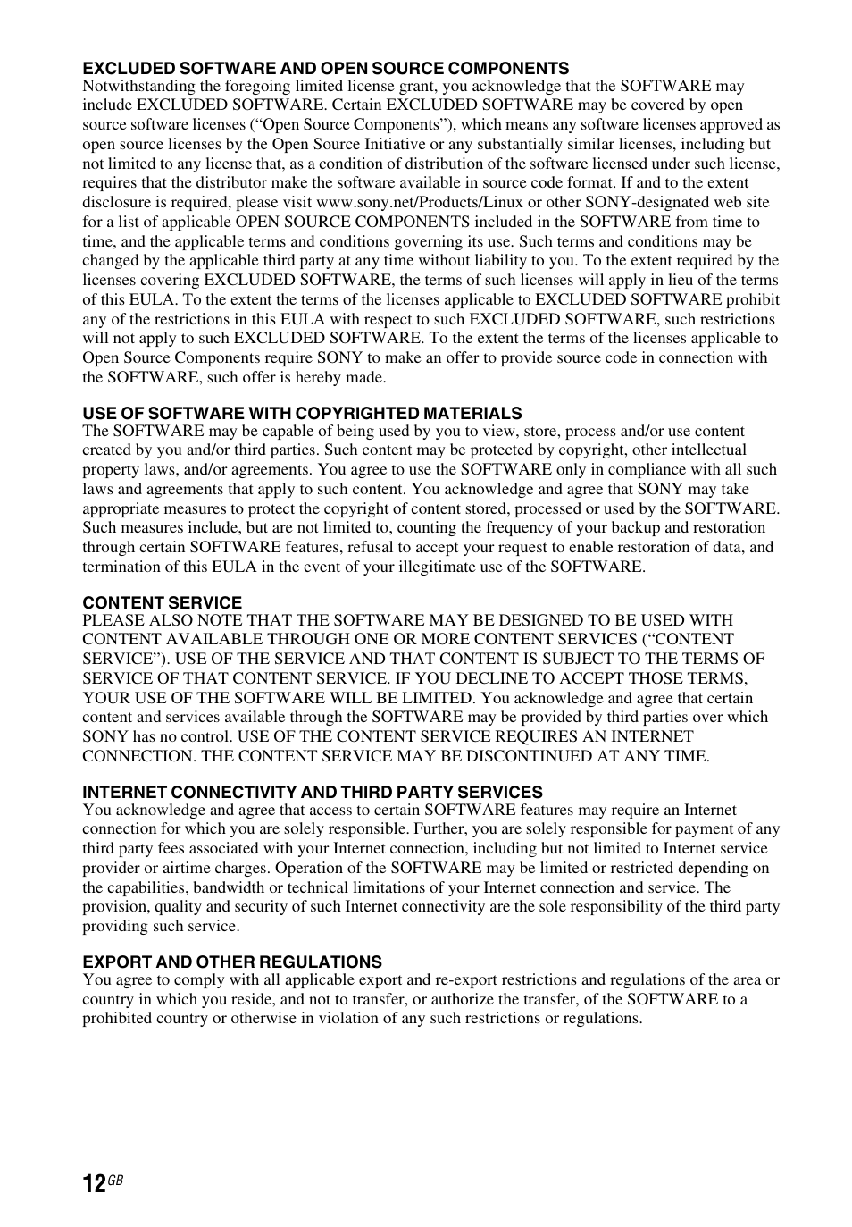 Sony STR-DN1050 User Manual | Page 12 / 116