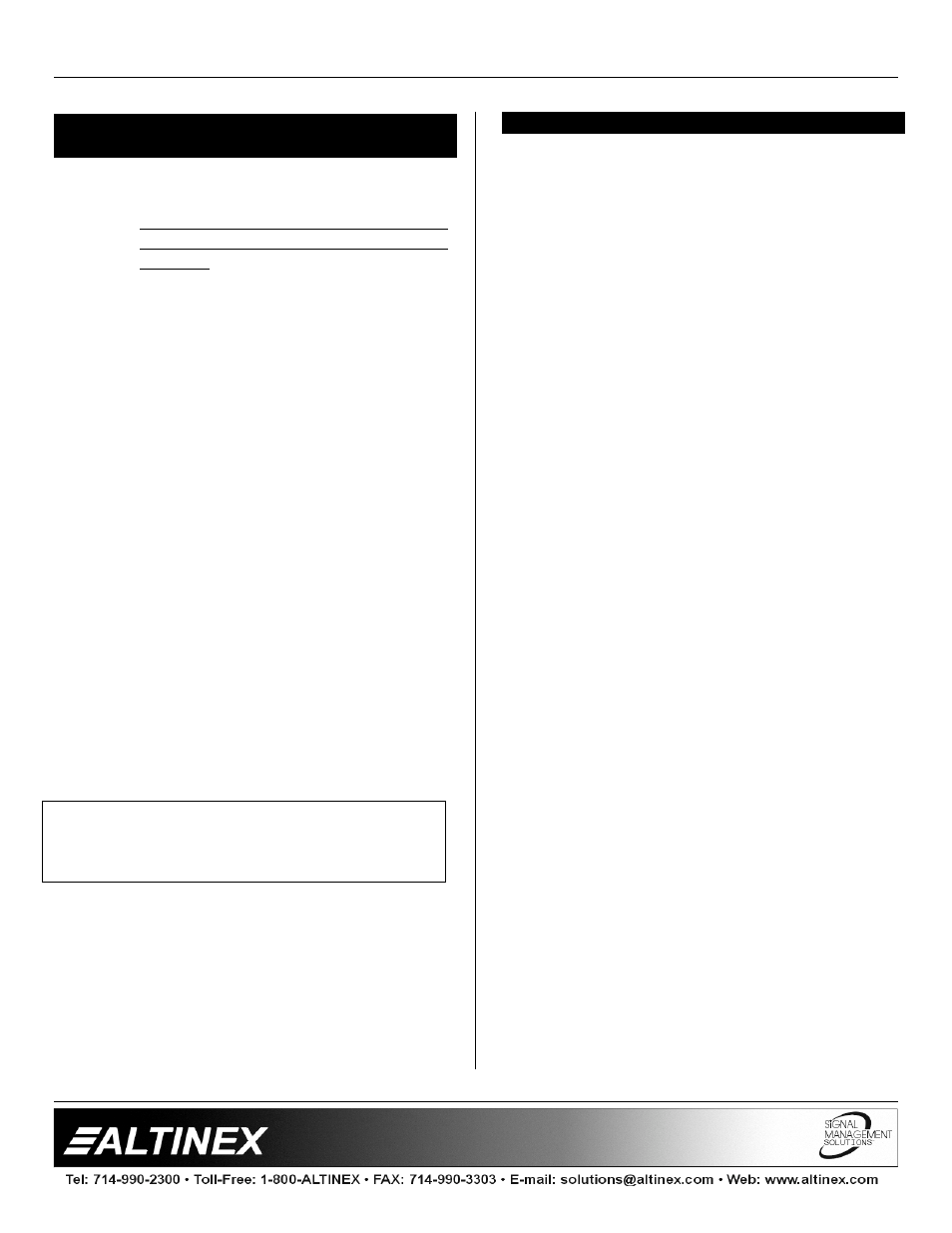Distribution amplifiers | Altinex 1-In User Manual | Page 7 / 9