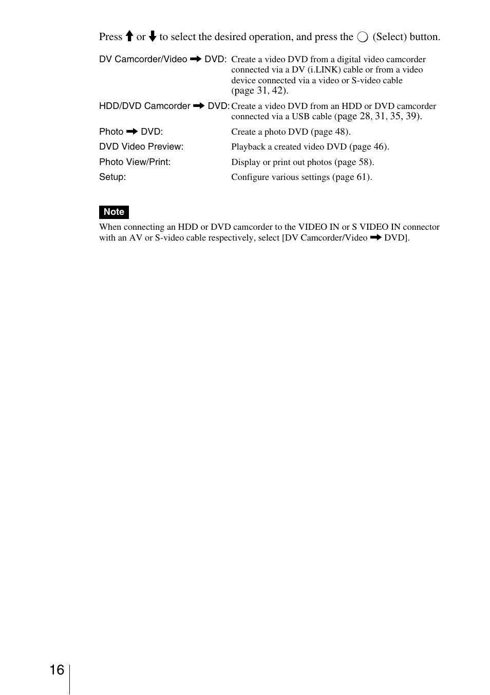 Sony VRD-MC3 User Manual | Page 16 / 88