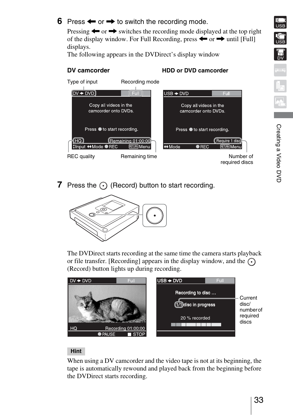 Sony VRD-MC3 User Manual | Page 33 / 88