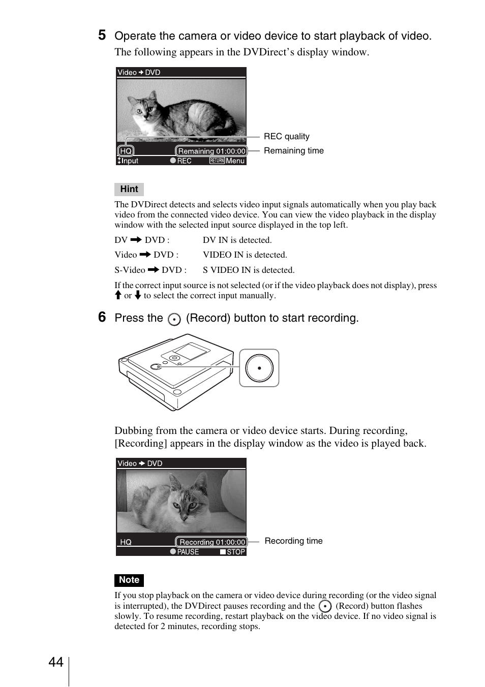 Sony VRD-MC3 User Manual | Page 44 / 88