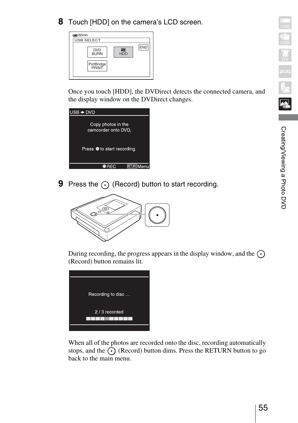 Sony VRD-MC3 User Manual | Page 55 / 88