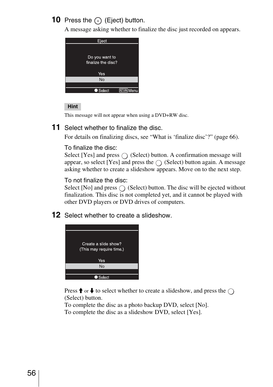 Sony VRD-MC3 User Manual | Page 56 / 88