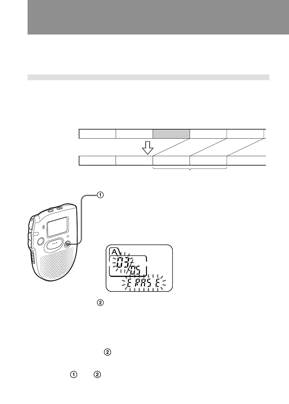 Erasing messages, Erasing messages one by one | Sony ICD-47 User Manual | Page 16 / 36