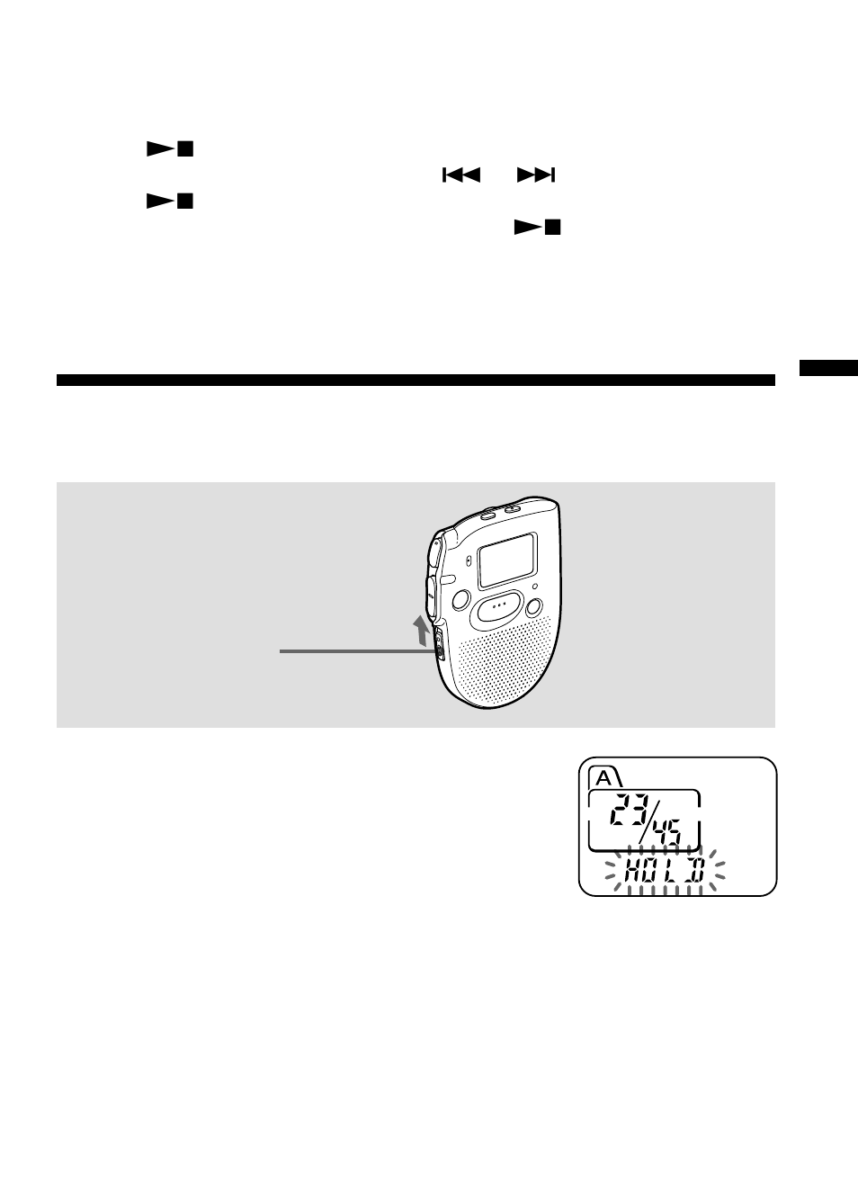 Preventing accidental operation — hold function | Sony ICD-47 User Manual | Page 25 / 36