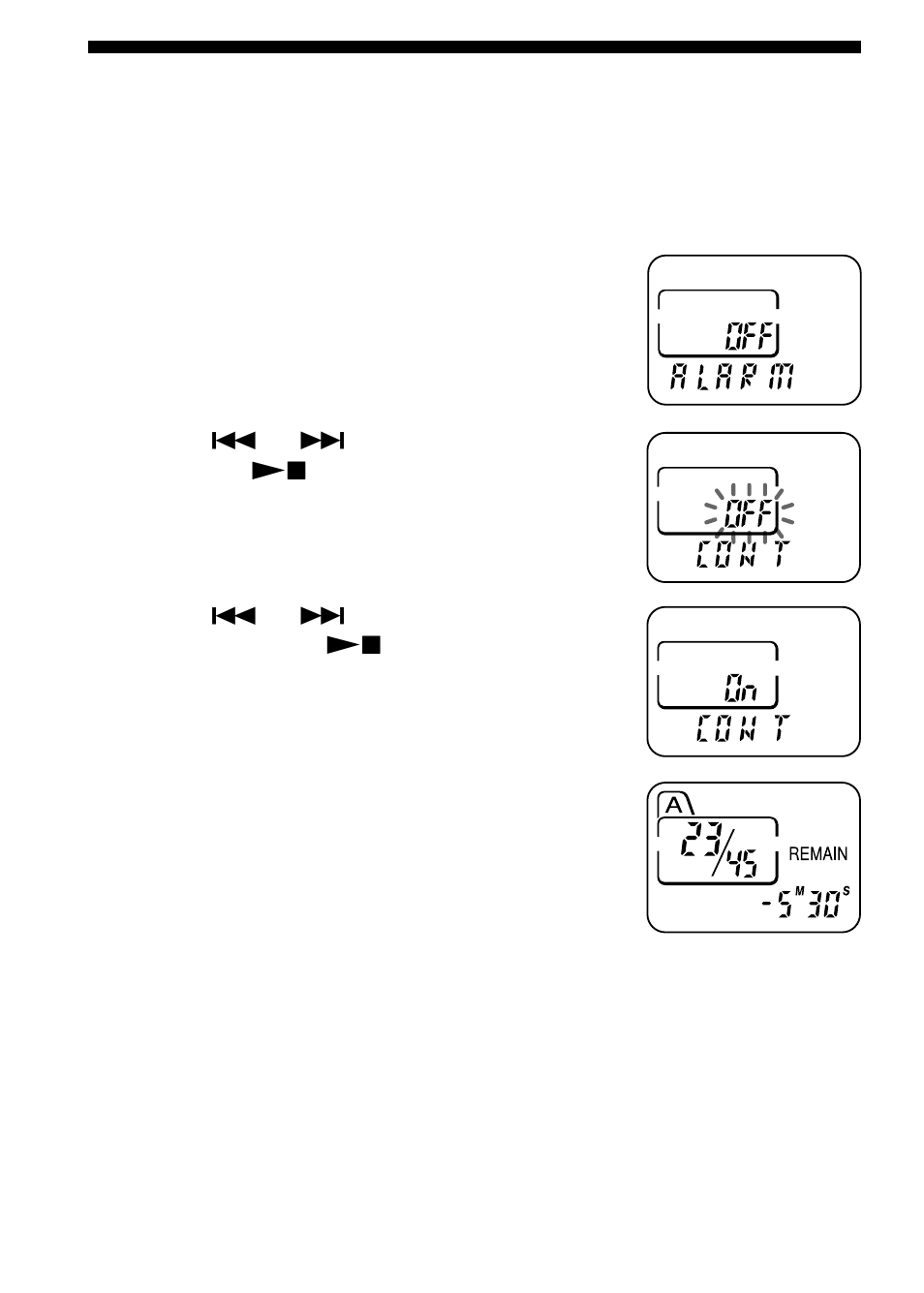 Playing back all messages in a file continuously | Sony ICD-47 User Manual | Page 28 / 36