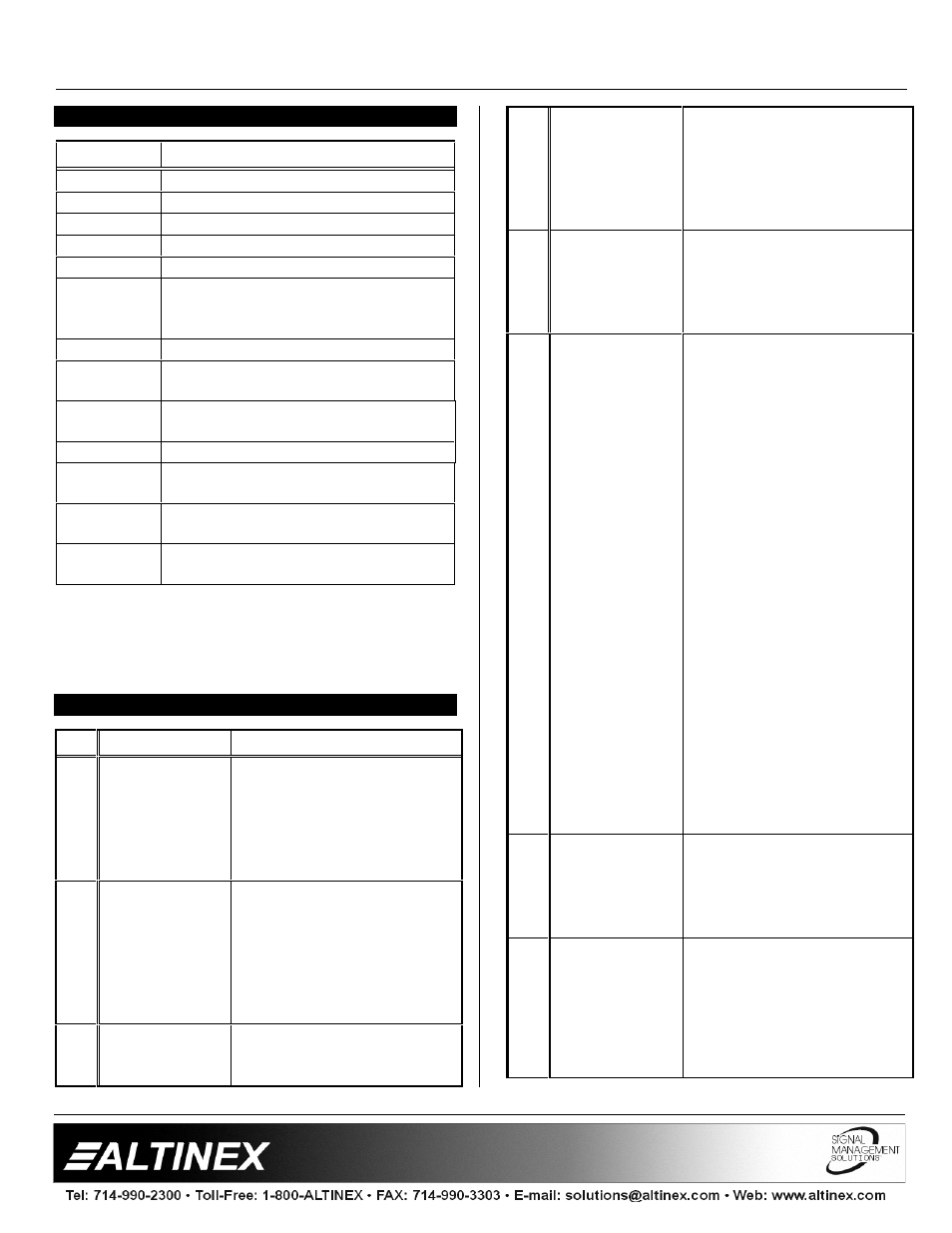 Matrix switchers | Altinex MAX Series User Manual | Page 21 / 23