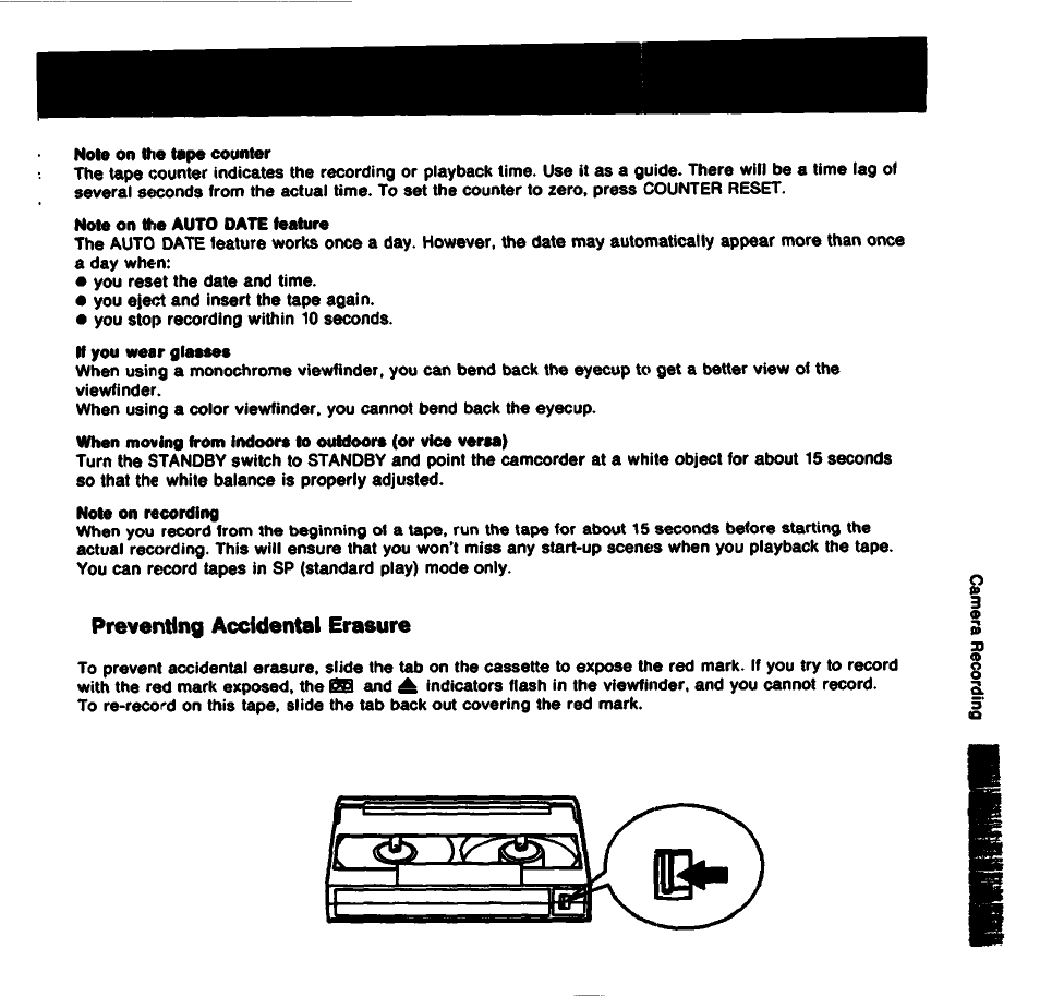 Preventing accidental erasure | Sony CCD-TR61 User Manual | Page 17 / 52