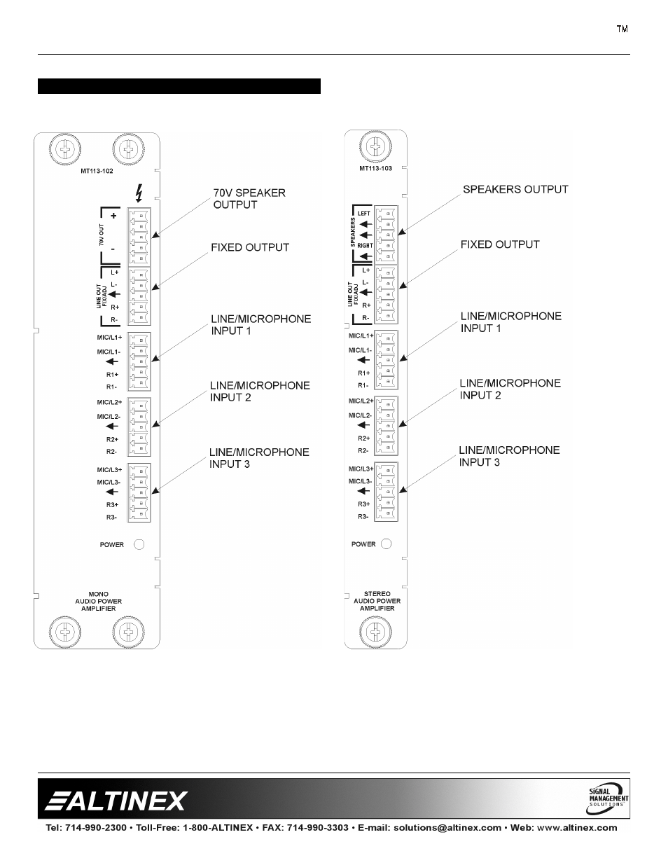 Multi-tasker | Altinex MT113-102/103 User Manual | Page 5 / 16