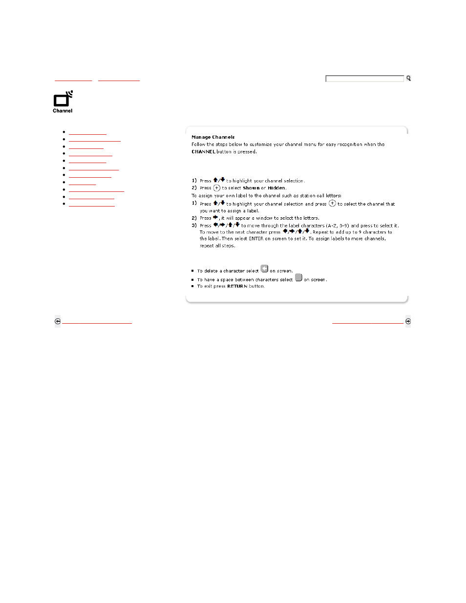 Using the channel menu | Sony KDL-46S5100 User Manual | Page 110 / 178