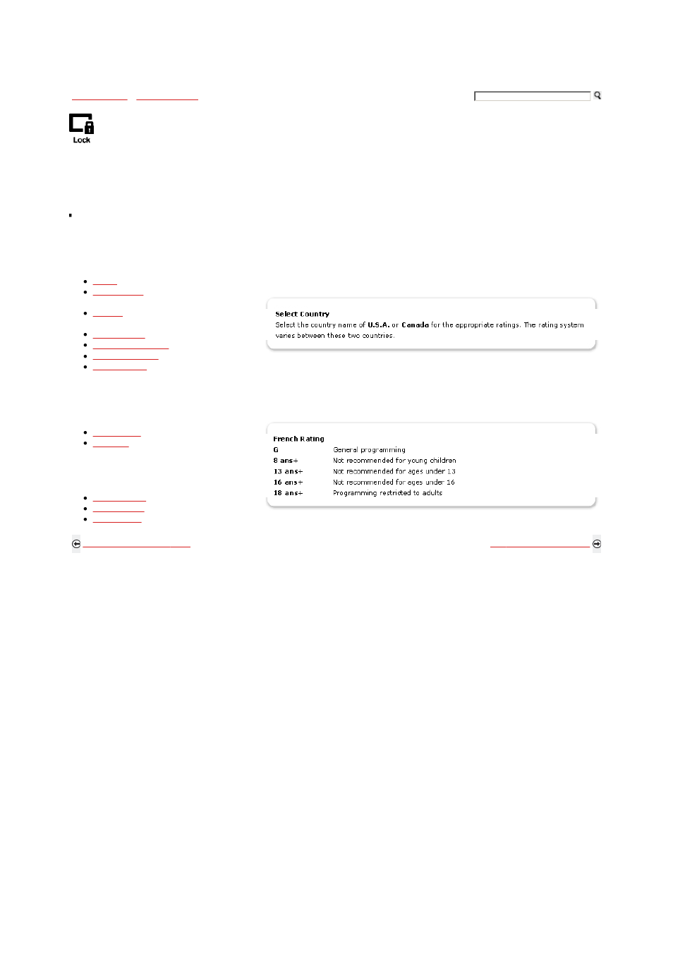 Using the parental lock, Custom rating system chart | Sony KDL-46S5100 User Manual | Page 128 / 178