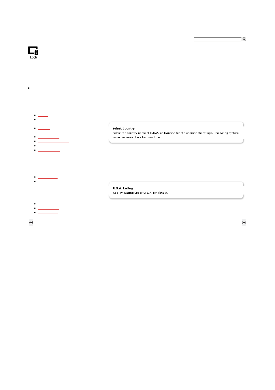 Using the parental lock, Custom rating system chart | Sony KDL-46S5100 User Manual | Page 129 / 178