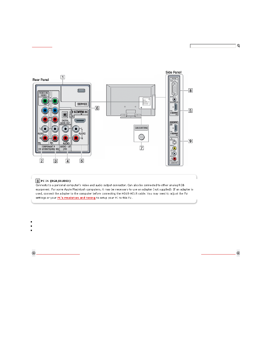 Locating inputs and outputs | Sony KDL-46S5100 User Manual | Page 23 / 178