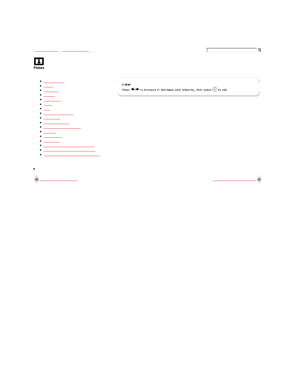 Using the picture menu | Sony KDL-46S5100 User Manual | Page 74 / 178