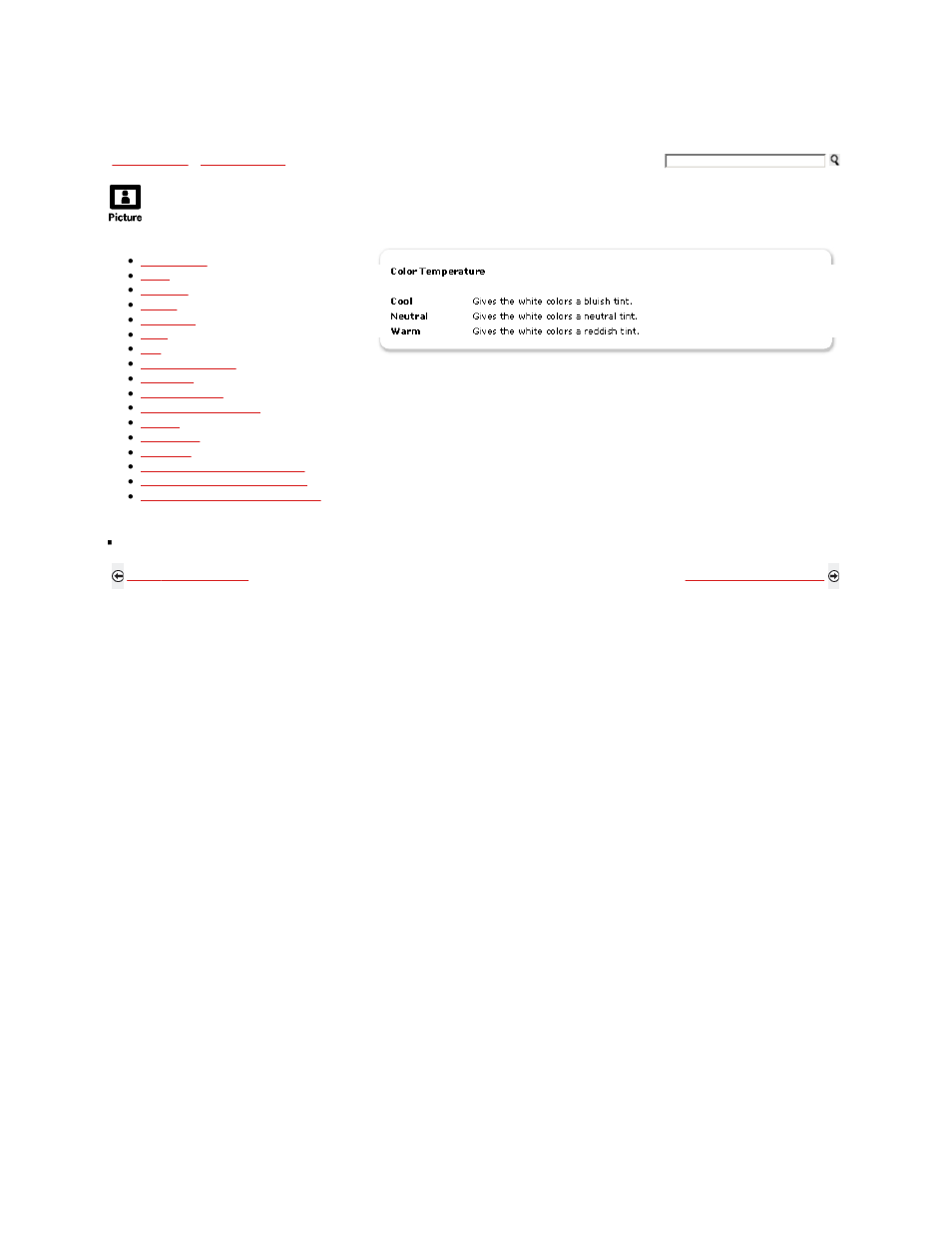 Using the picture menu | Sony KDL-46S5100 User Manual | Page 76 / 178