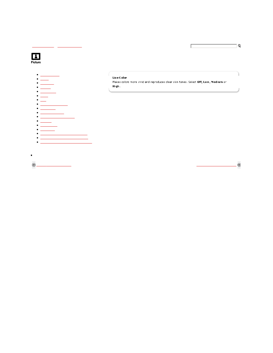 Using the picture menu | Sony KDL-46S5100 User Manual | Page 82 / 178