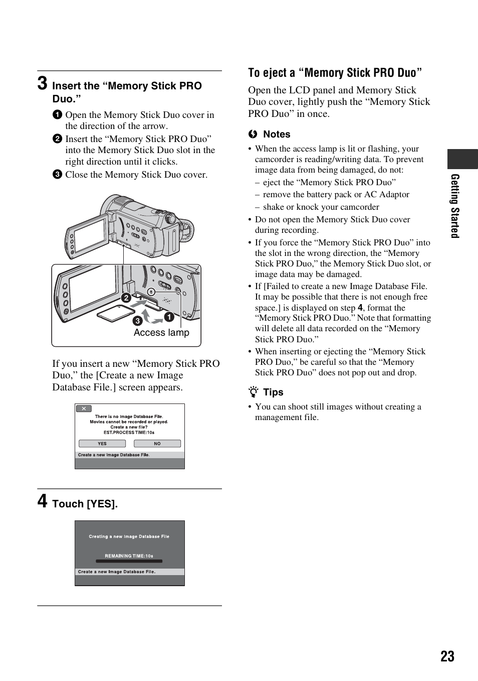Sony HDR-CX7 User Manual | Page 23 / 109