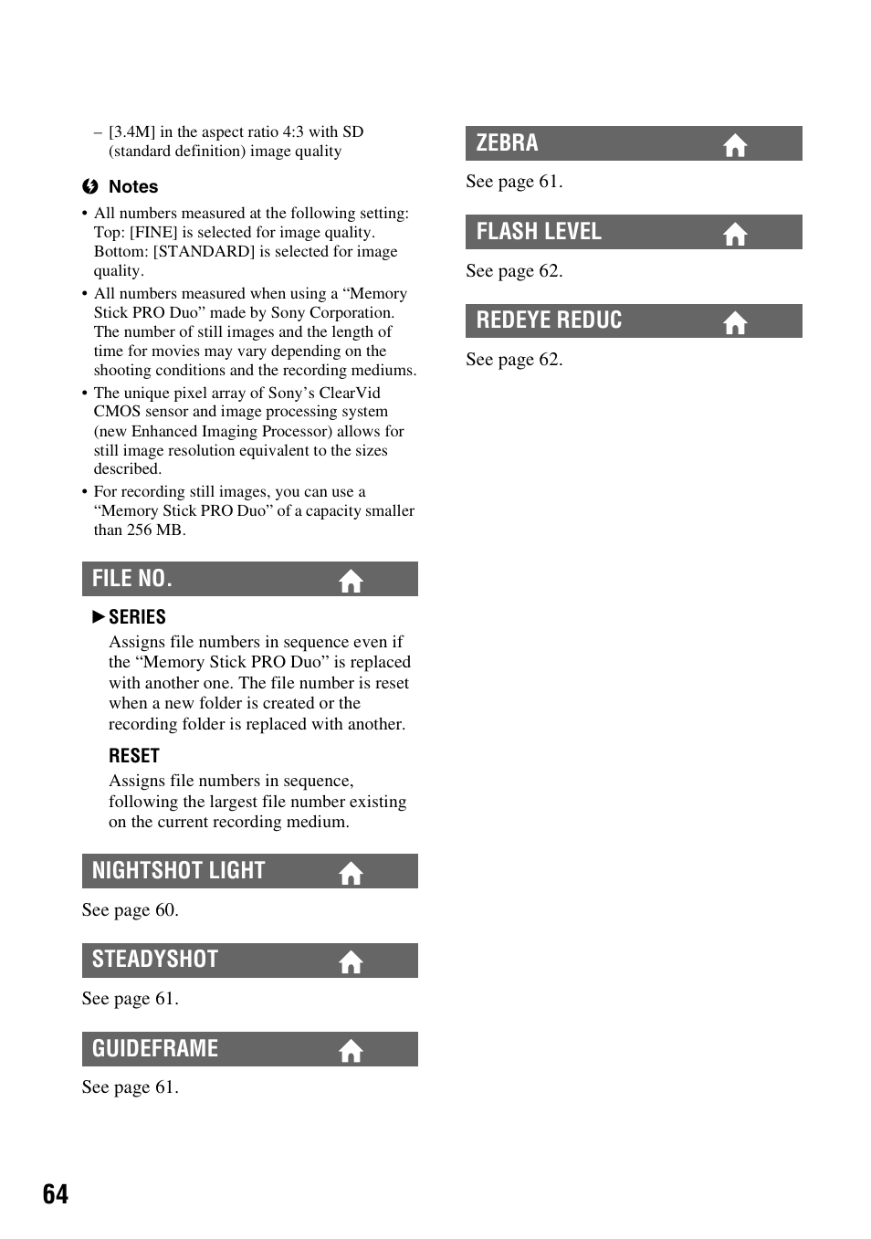 Sony HDR-CX7 User Manual | Page 64 / 109