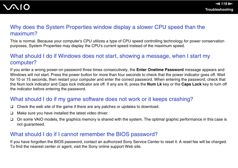 Sony VGN-FJ370P User Manual | Page 119 / 167