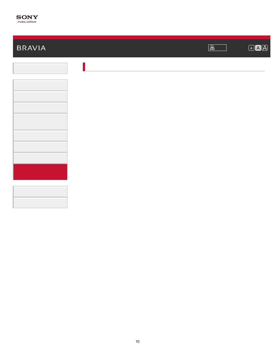Configuring various settings | Sony XBR-55X900A User Manual | Page 10 / 211