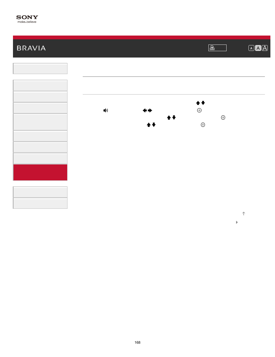 Outputting sound from headphones | Sony XBR-55X900A User Manual | Page 168 / 211