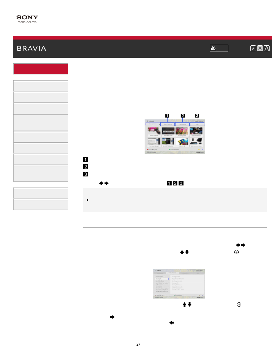 How to use i-manual | Sony XBR-55X900A User Manual | Page 27 / 211