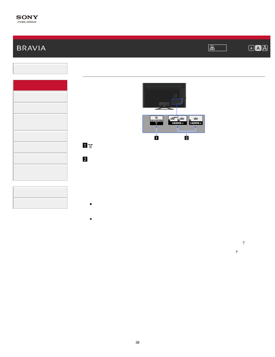 Bottom | Sony XBR-55X900A User Manual | Page 38 / 211