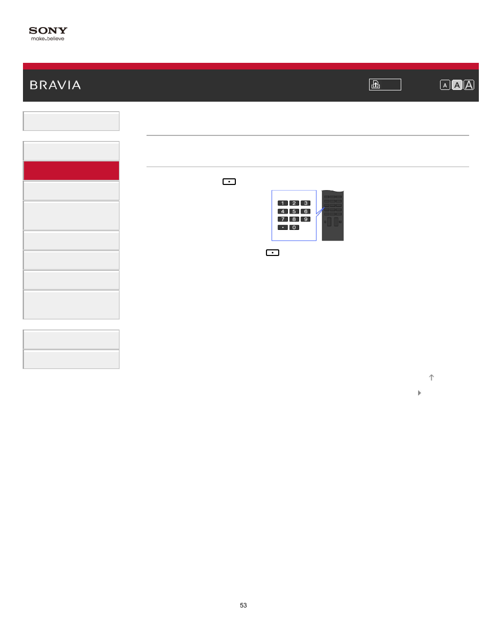Selecting channels by the number buttons | Sony XBR-55X900A User Manual | Page 53 / 211