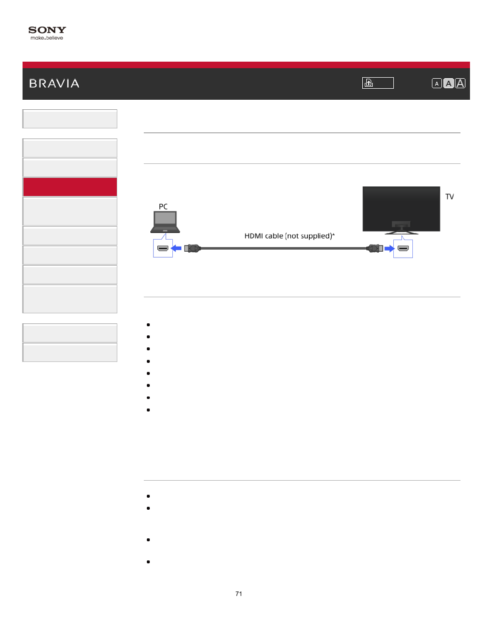 Sony XBR-55X900A User Manual | Page 71 / 211
