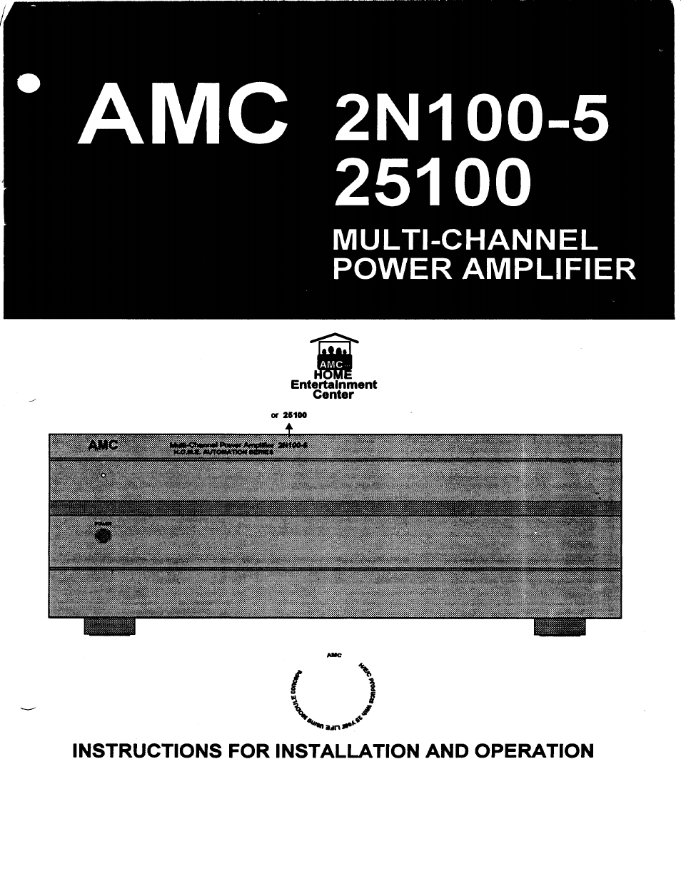 AMC 2N100-5 User Manual | 8 pages