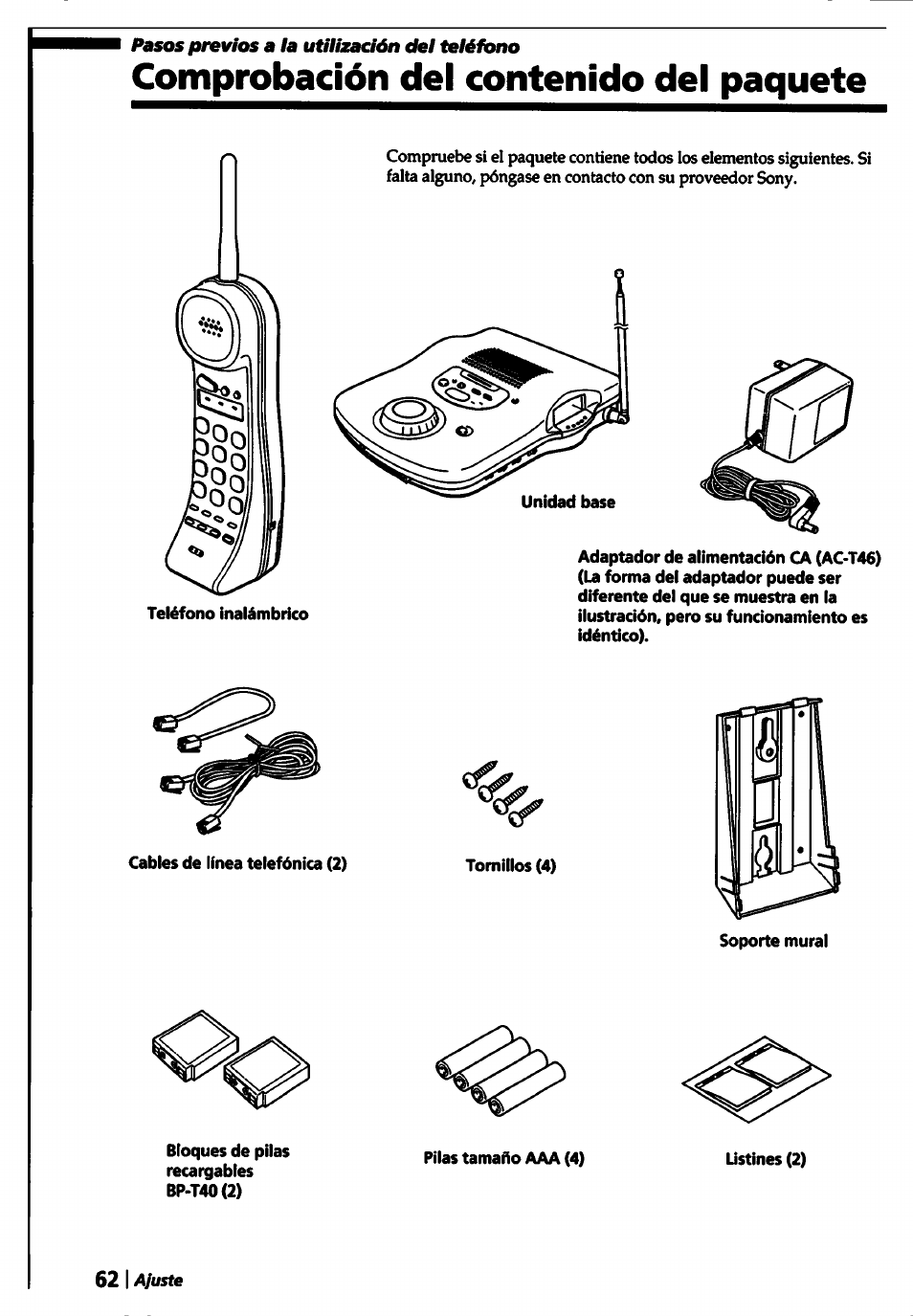 Sony SPP-A5000 User Manual | Page 62 / 108
