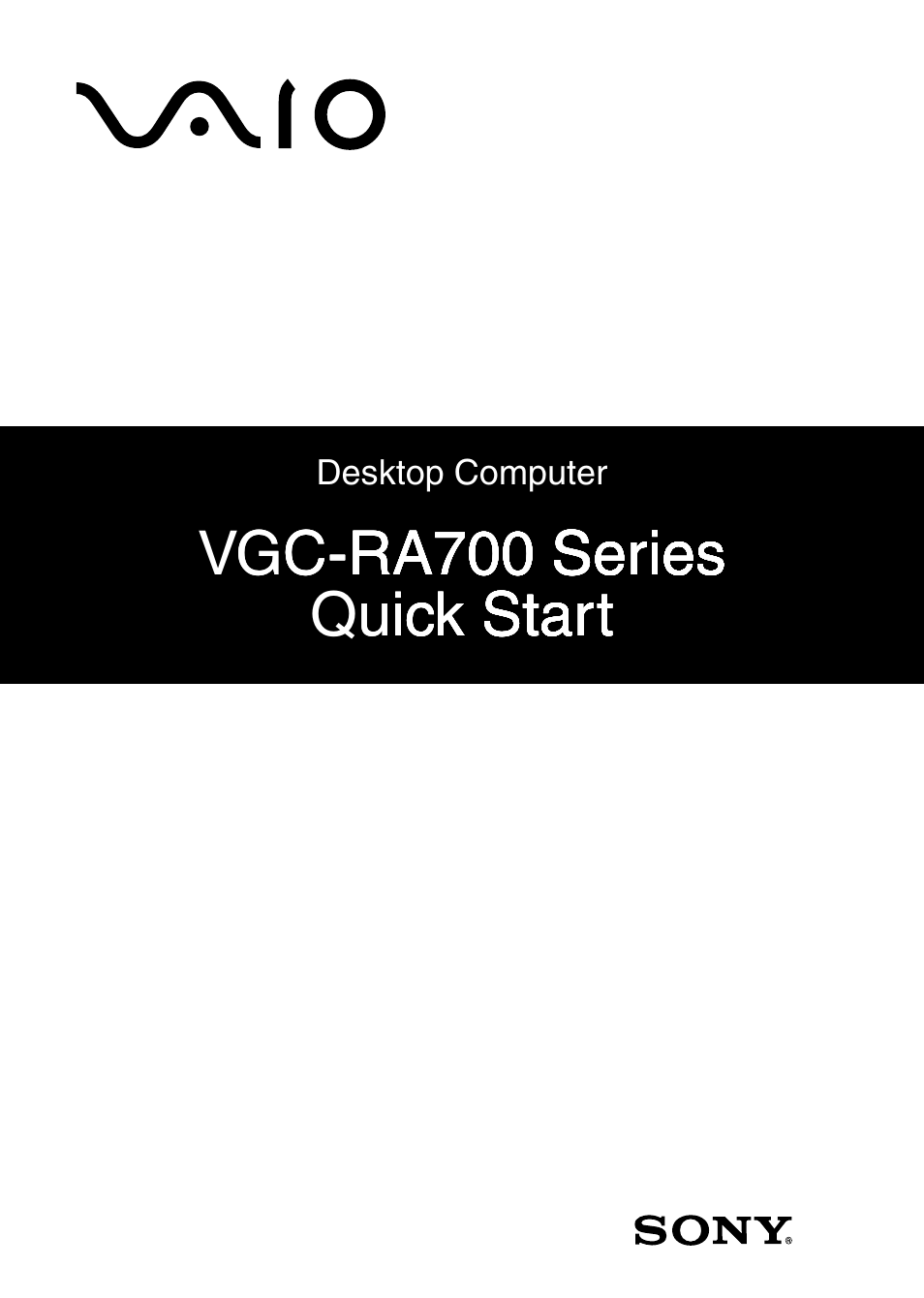 Sony VGC-RA710G User Manual | 80 pages