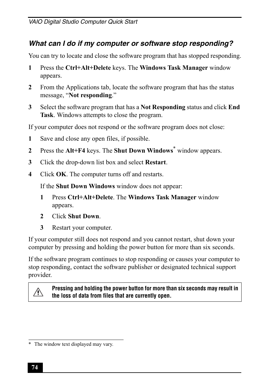 Sony VGC-RA710G User Manual | Page 74 / 80