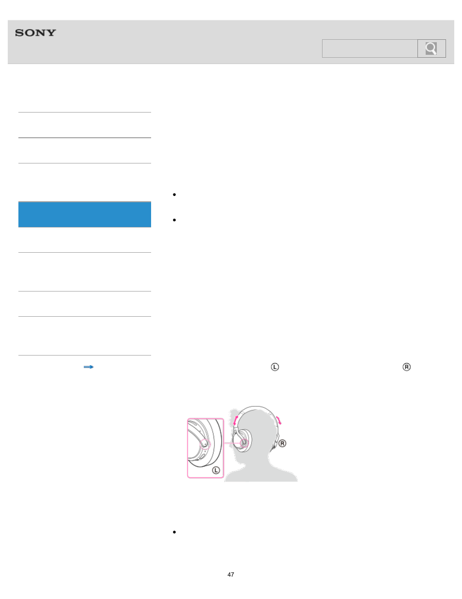 Listening to music, Details, Help guide | Sony MDR-10RBT User Manual | Page 47 / 77