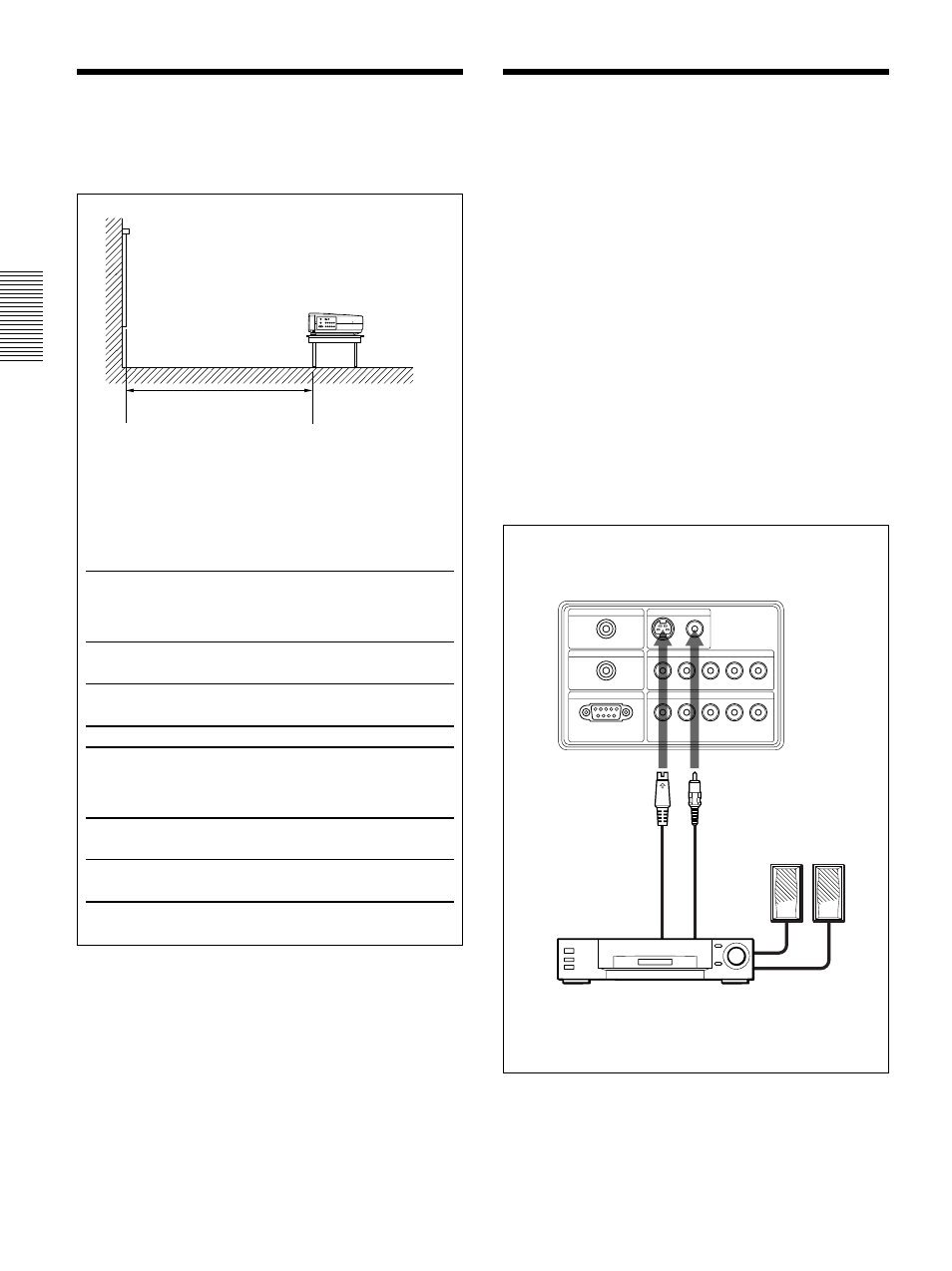 Setting up and projecting, Installing the projector, Connecting the projector | Sony VPL-VW12HT User Manual | Page 16 / 148