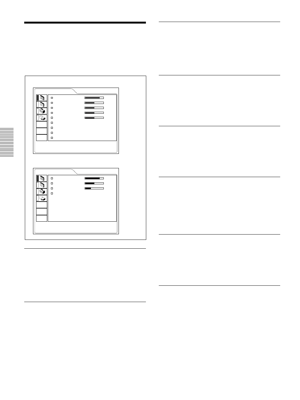 Le menu ctrl image, Contraste, Lumiere | Couleur, Teinte, Nettete, Optimiseur rvb, Image d. (dynamique), Temp couleu | Sony VPL-VW12HT User Manual | Page 72 / 148