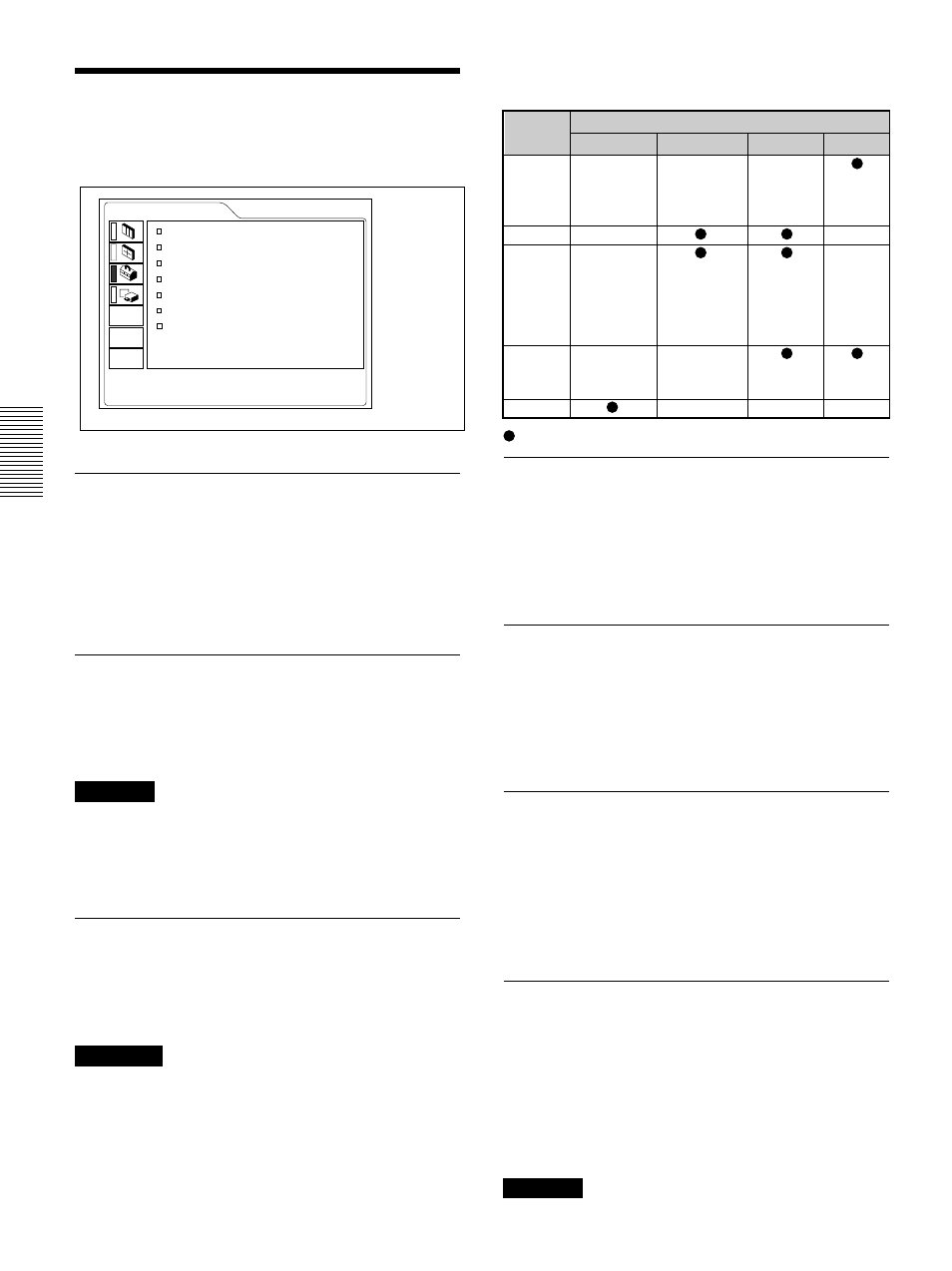 Le menu reglage, Etat (affichage), Ent. a | Ent. b, Langage, Mode eco, Recepteur sircs, Cinema | Sony VPL-VW12HT User Manual | Page 78 / 148