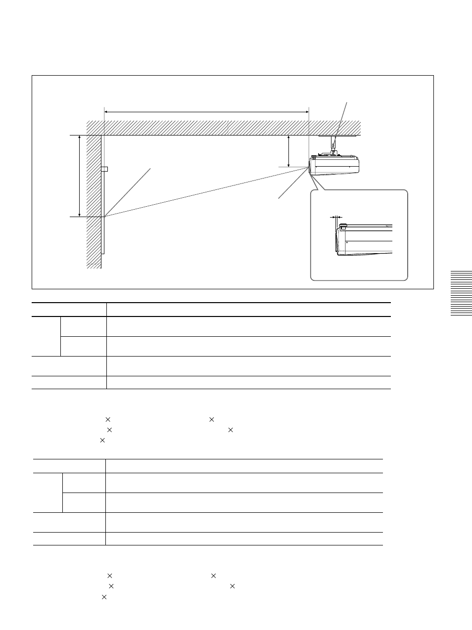 Installation au plafond | Sony VPL-VW12HT User Manual | Page 83 / 148