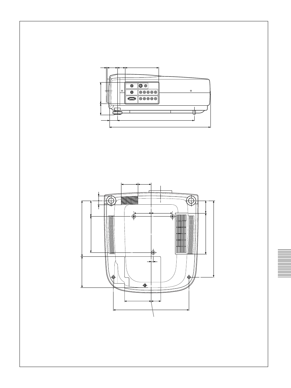 Bas côté | Sony VPL-VW12HT User Manual | Page 97 / 148