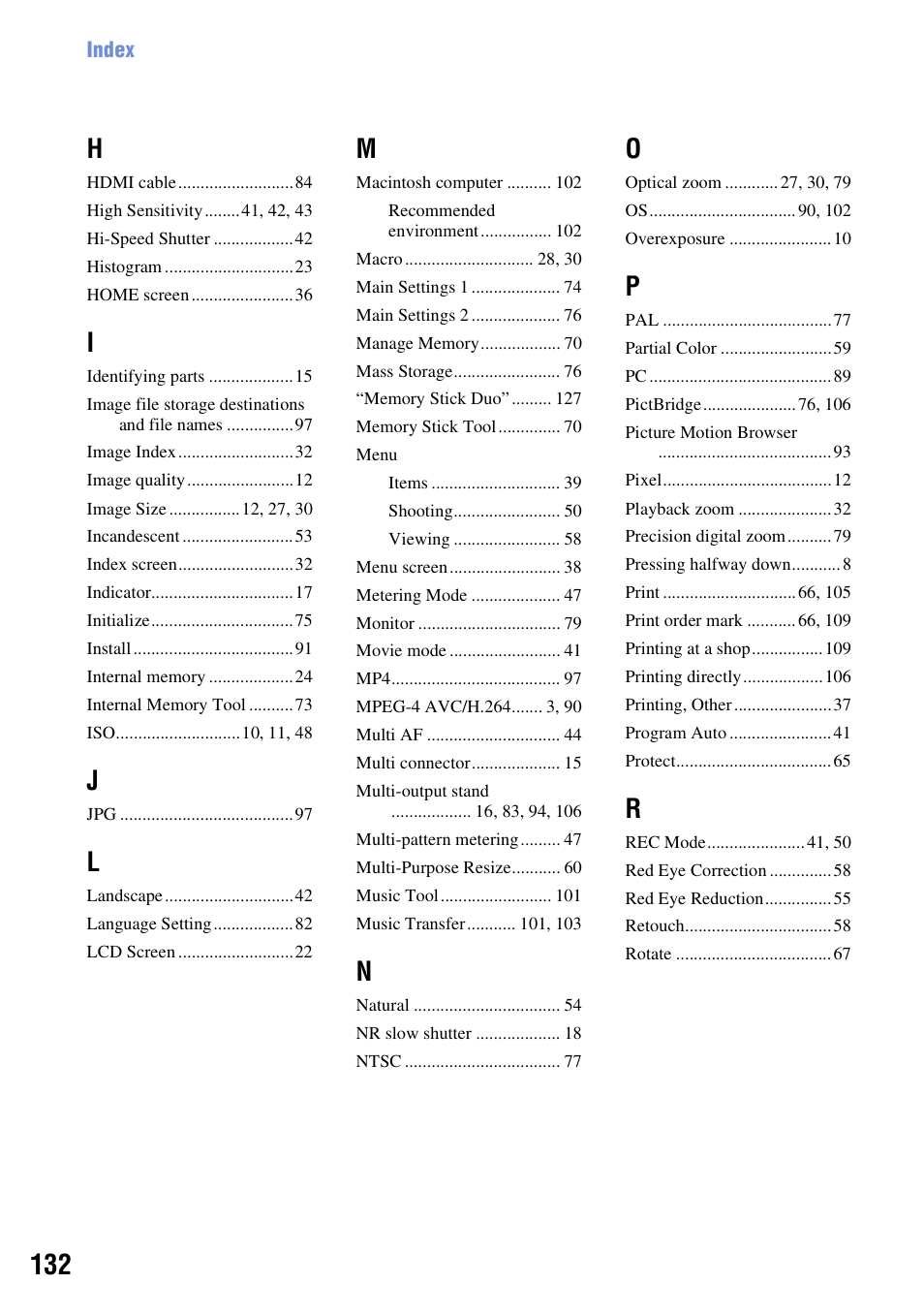 Sony DSC-T500 User Manual | Page 132 / 135