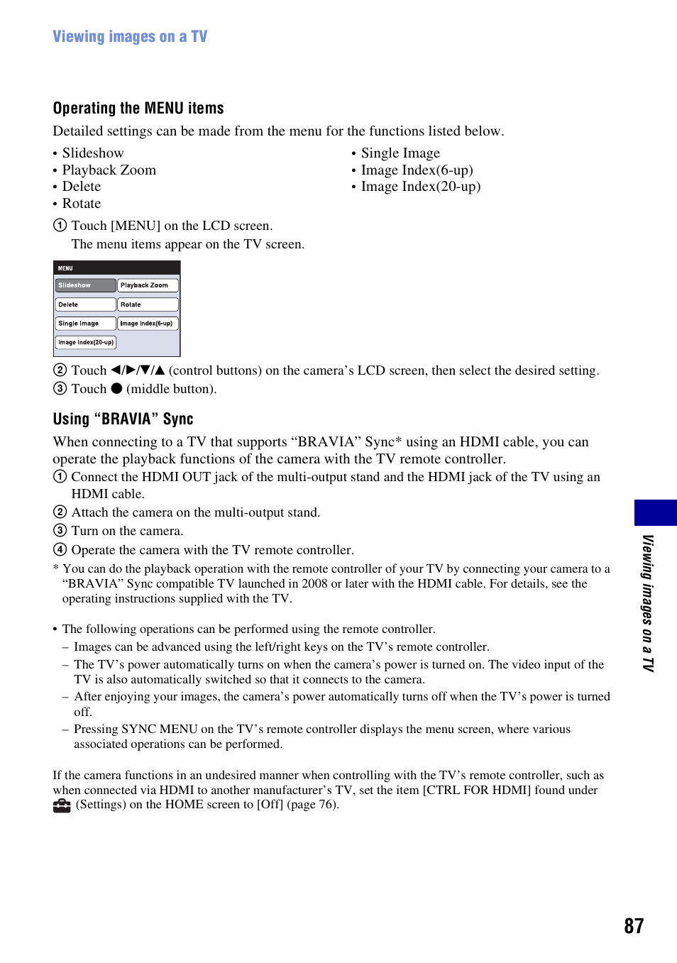 Sony DSC-T500 User Manual | Page 87 / 135